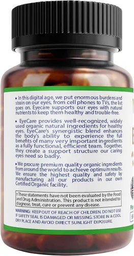 Miniatura 5 de Bodymune Advanced EyeCare Suplemento orgánico de salud ocular USDA con luteína y zeaxantina Extractos de maqui, goji y espino cerval de mar