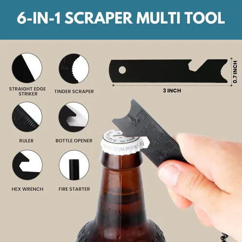 Miniatura 5 de The Friendly Swede Herramienta Encendedor de Fuego XL Ferro Rod — Herramienta de Supervivencia Encendedor de Fuego de Pedernal y Acero con Varilla