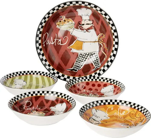 Miniatura 2 de Certified International Corp Certified International Chefs on the Go - Juego de pasta, multicolor, 5 piezas