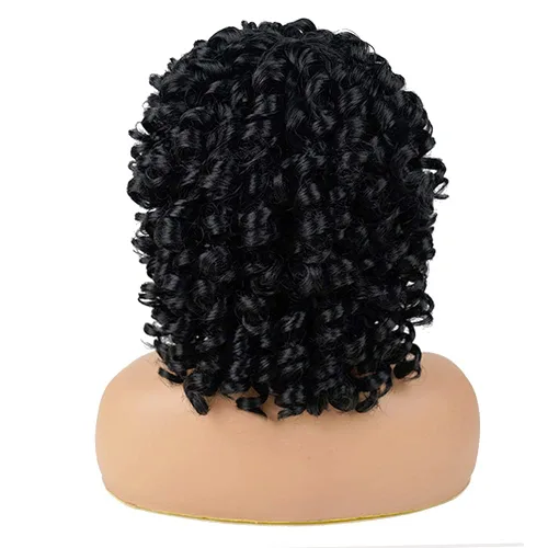 Miniatura 8 de Pelucas rizadas cortas y sueltas para mujeres negras, peluca afro para mujeres negras, peluca rizada para mujeres, pelucas sintéticas para mujeres