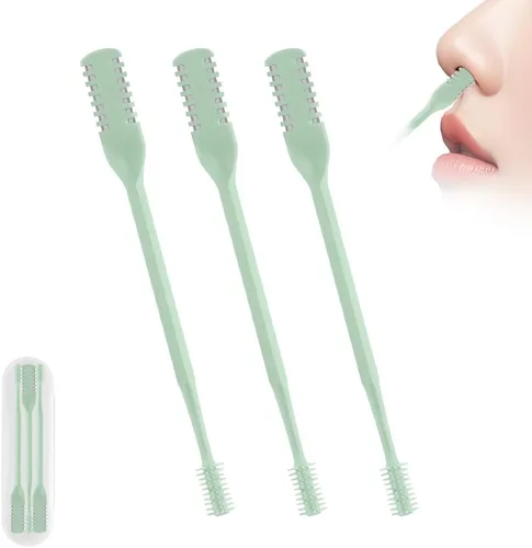 Miniatura 20 de Cortador de vello nasal 2 en 1, herramienta de eliminación de vello nasal mejorada con rotación de 360°, cuchilla de vello de nariz de doble cara