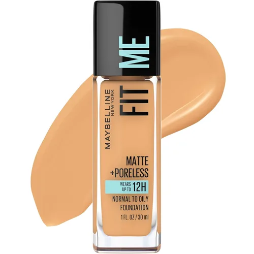 Miniatura 36 de Maybelline New York Fit Me Matte + Poreless Base Líquida, Formato de Bolsa, 220 Natural Beige, 1.3 onzas 220 Beige natural