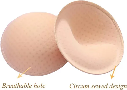 Miniatura 2 de ONDY Almohadillas de inserción de brasier, 2 pares, realzadores de pecho redondos, almohadilla invisible para brasier deportivo de yoga