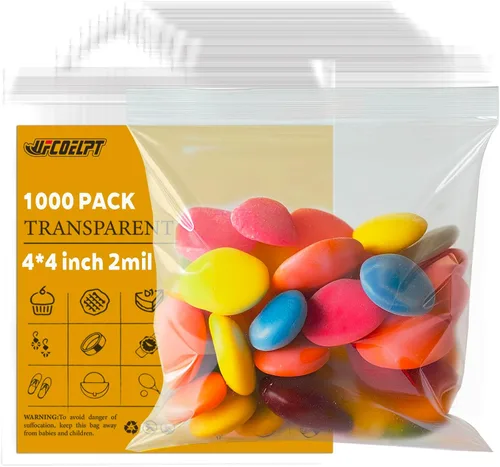 Miniatura 17 de 11 x 14 bolsas grandes de plástico con cierre de 100 unidades, 2 mil, 1.5 galones tamaño bolsa de almacenamiento con cremallera para el hogar