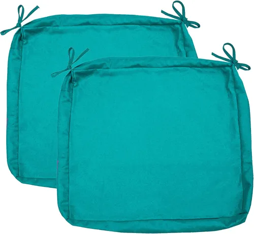 Miniatura 7 de Sigmat - Funda para cojín de asiento de exterior repelente al agua, funda cuadrada para cojín de silla, solo funda, negra, 18"x18"x2" (2 fundas)