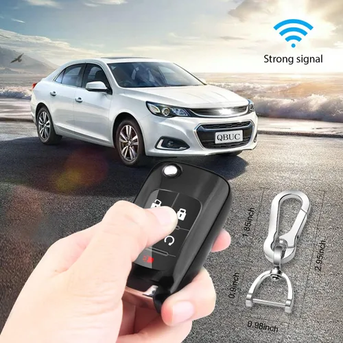 Miniatura 5 de QBUC Funda para llavero Chevy con llavero para Chevrolet Malibu Cruze Camaro Volt Equinox Sonic Impala Buick Regal Encore