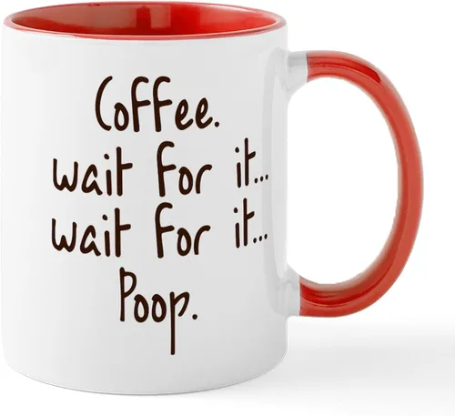 Miniatura 69 de CafePress Time To Poop Mugs Taza de café de cerámica de 11 oz (11.0 fl oz)
