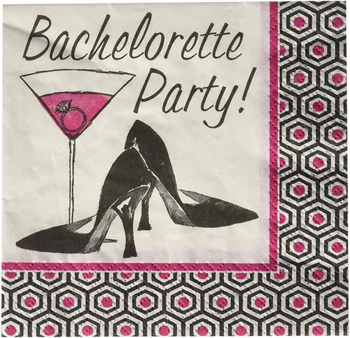 Servilletas de cóctel para despedida de soltera, 16 unidades