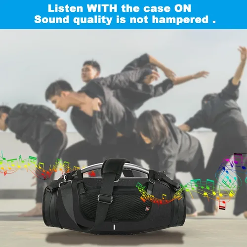 Miniatura 3 de Correa de transporte de viaje para JBL Boombox 3/Boombox 3 Wi-Fi impermeable altavoz portátil, correa para el hombro con dos cubiertas laterales