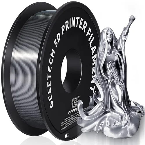 Geeetech Filamento de seda, 0.069 in, 2.2 lbs, negro y blanco