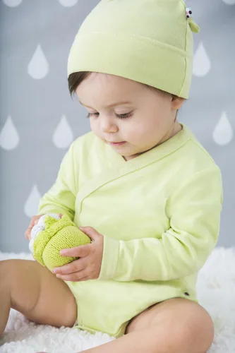 Miniatura 2 de Babysoy Mono tipo kimono de manga larga orgánico, moderno y sólido