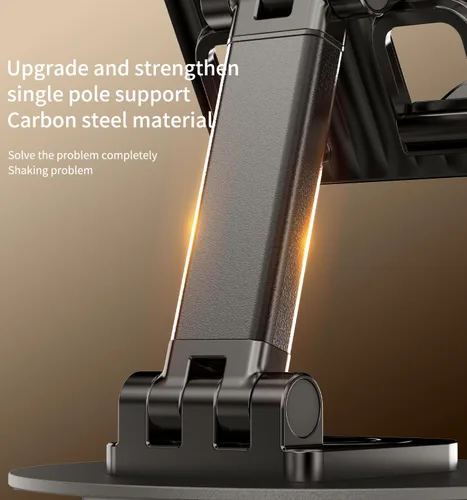 Miniatura 6 de Soporte giratorio para teléfono móvil de 360°, base de soporte plegable para teléfono de escritorio totalmente ajustable, soporte plegable