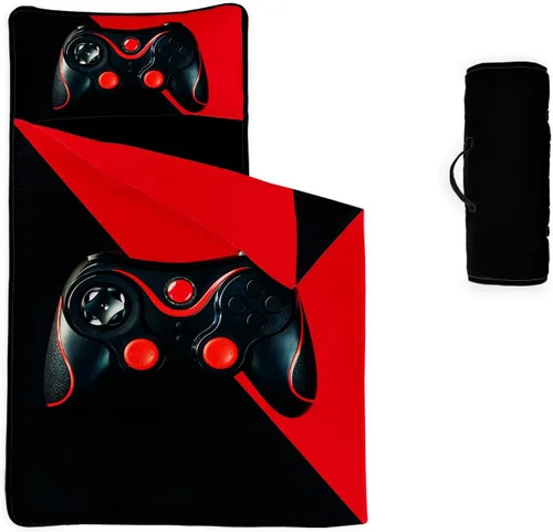 Miniatura 21 de Tapete para siesta espacial – Saco de dormir de galaxia espacial con almohada extraíble – Juego de ropa de cama para guardería y fiestas de pijamas