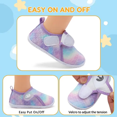 Miniatura 15 de FEETCITY Baby Boys Girls Water Sport Shoes Barefoot Kids Aqua Socks Quick-Dry Beach Swim Pool Shoes