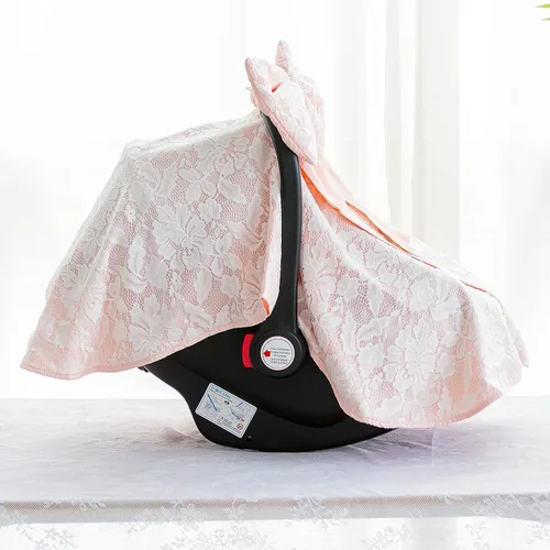 Miniatura 6 de Funda para asiento de automóvil para bebé con lazo para niñas y niños con moño, funda para cochecito y carrito, funda de lactancia para recién nacido
