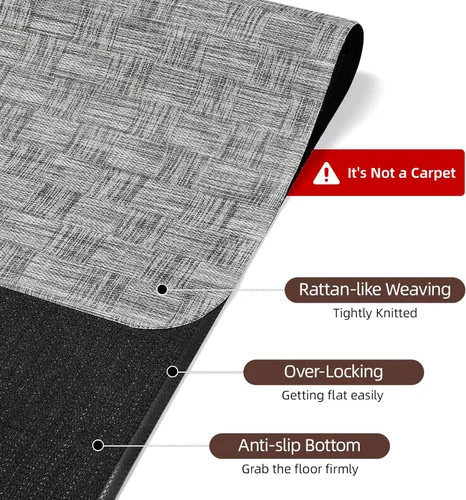 Miniatura 2 de Yecaye Tapete para silla de oficina para suelo de madera dura, 35" x 47" protege el suelo debajo del escritorio de la computadora para silla