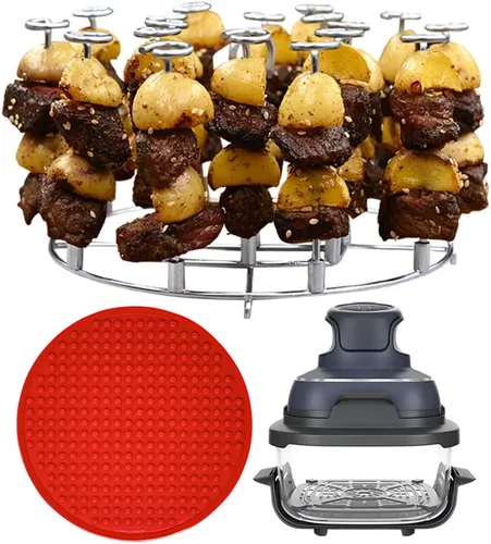 Miniatura 9 de INFRAOVENS Estante para freidora de aire Chefman Multifuncional Digital Air Freidora XL 10 L, accesorios de acero inoxidable para RJ38-1 Airfryer