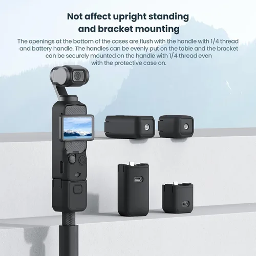 Miniatura 5 de Funda protectora de silicona para DJI Osmo Pocket 3 Funda de silicona Funda protectora Handheld Gimbal Action Camera Accesorios (negro)