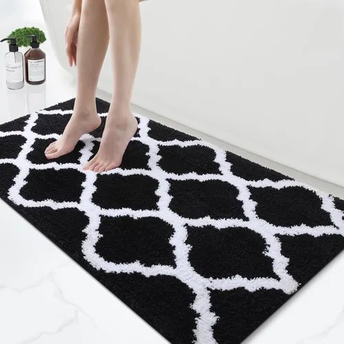 Miniatura 50 de OLANLY Alfombras de baño de 24 x 16 pulgadas, microfibra suave y absorbente, antideslizante y peluda, lavable a máquina, tapetes para el suelo