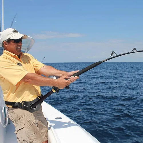 Miniatura 5 de Cinturón de pesca Cinturón de lucha ajustable de aluminio/fibra de carbono/cinturón de lucha de plástico Cinturón de pesca de pie