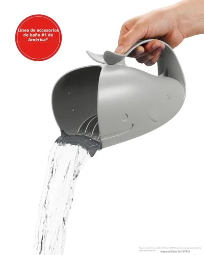 Miniatura 4 de Skip Hop Taza de Enjuague para Baño de Bebé MOBY Enjuagador en Forma de Cascada Sin Lágrimas Gris Edad 0+