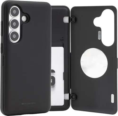 Miniatura 55 de GOOSPERY Funda tipo cartera para Samsung Galaxy S22 Ultra, [tarjetero] parachoques magnético de puerta con cierre automático, cubierta protectora