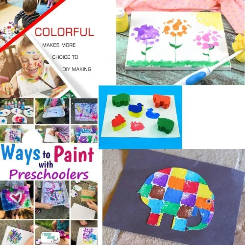 Miniatura 4 de Juego de 100 pinceles para niños sin derrames, con tapas de colores y bata de arte, juego de 100 pinceles para niños, pinceles de pintura para niños
