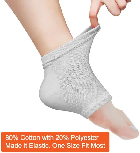 Miniatura 4 de Selizo 5 pares de calcetines hidratantes para el talón de gel, calcetines de punta abierta para tacones secos y agrietados, 5