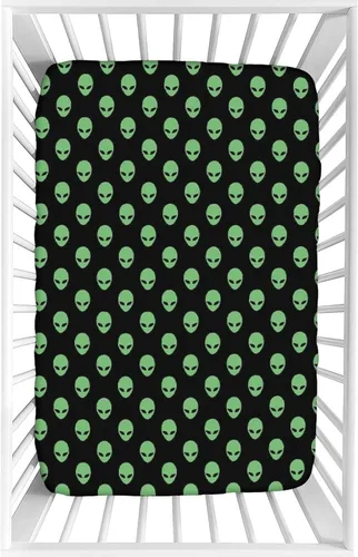Miniatura 11 de Sábana decorativa para cuna, sábana bajera ajustable de microfibra para cuna para bebés y niños pequeños, 28 x 52 x 8 pulgadas, juego de sábanas