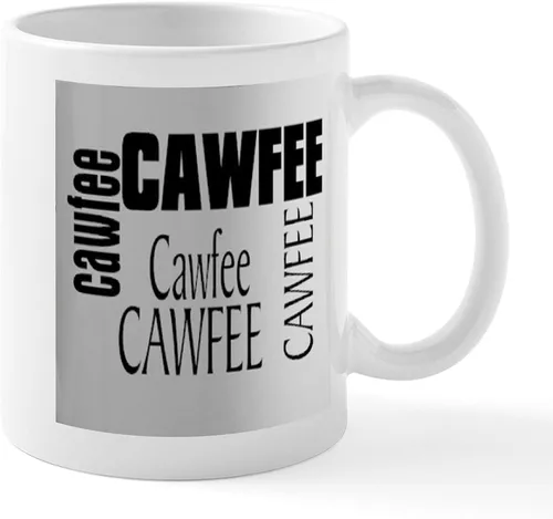 Miniatura 17 de CafePress Cawfee - Taza de café de cerámica (11.0 fl oz)