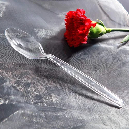 Miniatura 4 de Supernal 400 cubiertos de plástico transparente resistente, tenedores y cucharas de plástico desechables de cristal, incluye 200 tenedores y 400