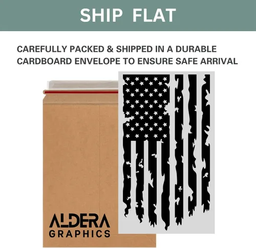 Miniatura 7 de Aldera Graphics Calcomanía de vinilo con la bandera de Estados Unidos de Estados Unidos envejecida compatible con la mayoría de las camionetas