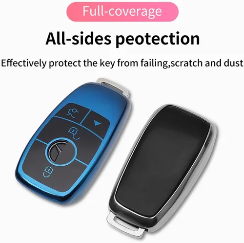 Miniatura 4 de Creativity Adecuado para funda de llaves Mercedes Benz. La caja de llaves de TPU suave avanzada es compatible con CLS CLA GLA AMG A C E S G GLC GLE