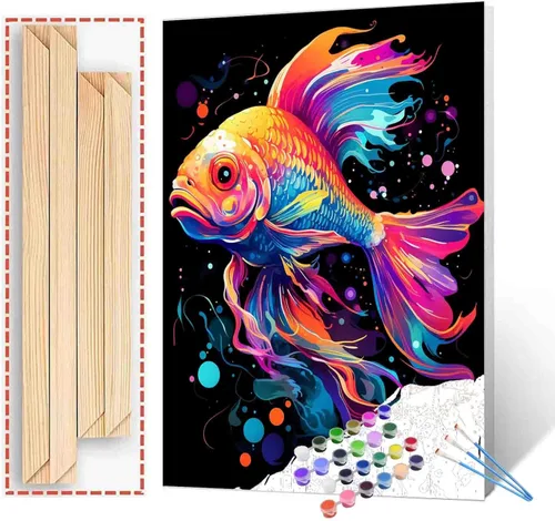 Miniatura 38 de Tucocoo Kits de pintura de búho de graffiti por números con pinceles y pigmento acrílico sobre lienzo para adultos, imagen de estilo colorido