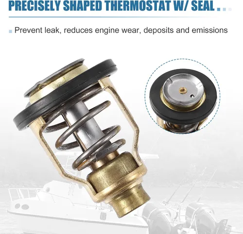Miniatura 4 de X AUTOHAUX Kit de termostato marino 60C 140F con sello para Suzuki fueraborda DF80-DF300 para Yamaha Fueraborda F75-F150 HP Termostato Comp Water 60
