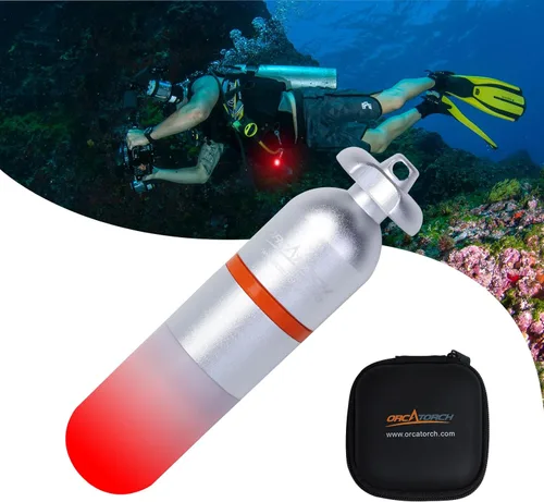 Miniatura 10 de ORCATORCH SD01PRO - Luz de señal de buceo brillante mejorada, luz de marcador de tanque sumergible con modos constantes y intermitentes, para buceo