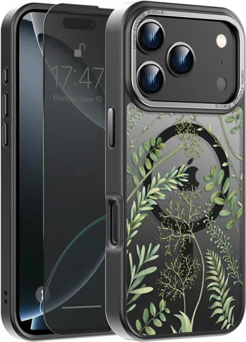 Miniatura 24 de Goodon Funda para iPhone 17 Pro con protector de pantalla de privacidad, compatible con Magsafe, a prueba de golpes, translúcida mate, bonita funda