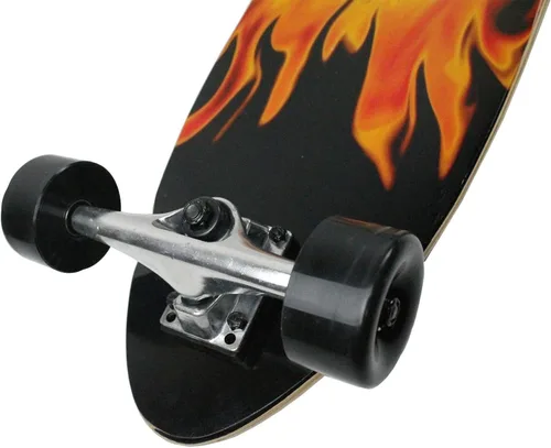 Miniatura 4 de KROWN Longboards RED Flame Complete Longboard Pintail