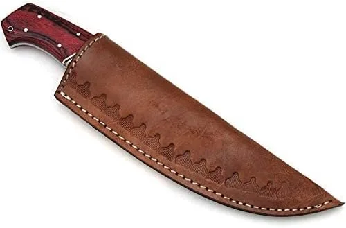 Miniatura 5 de Cuchillo Wild Turkey de hoja fija, acero al carbono, con funda de cuero