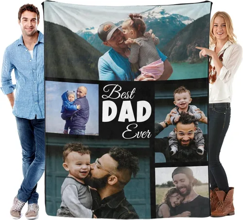 Miniatura 11 de Manta personalizada para el día del padre con foto, regalos personalizados para papá, papá, abuelo, papá, cumpleaños, Navidad