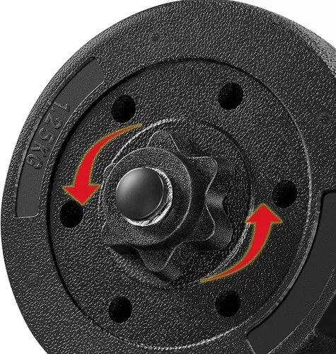 Miniatura 9 de Yaheetech Juego de mancuernas ajustables, pesas para ejercicio y fitness, con 4 collares Spinlock para mujeres y hombres, gimnasio en casa
