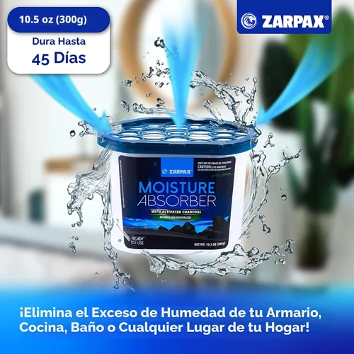 Miniatura 2 de Zarpax Cajas de Absorción de Humedad con Carbón Activado 10.5 oz/300g Elimina Humedad, Ambientadores, Olores y Humedad Absorbente de Olores