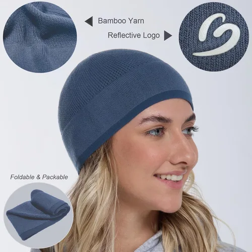 Miniatura 3 de Gorro de bambú ligero con diseño de calavera para hombres y mujeres, suave y cómodo multifunción