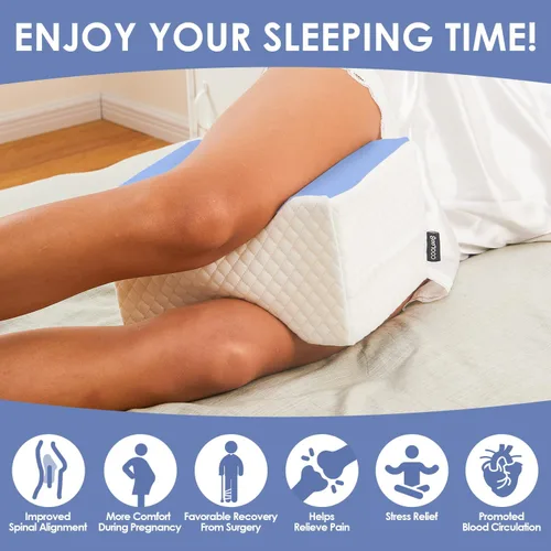Miniatura 5 de cooloo8 Almohada de piernas para dormir de lado, almohada de rodilla para dormir de lado, almohada de rodilla, alivio del dolor de ciática, almohada