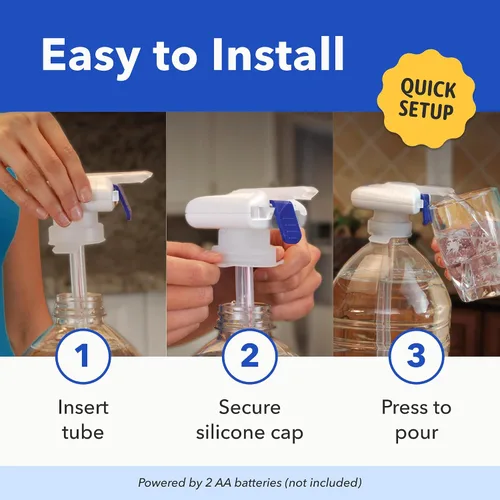Miniatura 4 de The Magic Tap Dispensador automático de bebidas, dispensador de bebidas manos libres para refrigerador, perfecto para leche, jugo, regalos para Negro