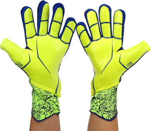 Miniatura 8 de Guantes de portero de fútbol, látex grueso antideslizante y transpirable, guantes de competición de entrenamiento de amortiguación premium