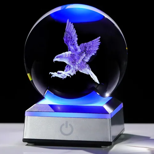 Miniatura 8 de Figura de Escultura 3D de Guepardo en Bola de Cristal con Base de Luz Colorida, Regalos de Guepardo para Mujeres y Hombres en Navidad y Cumpleaños
