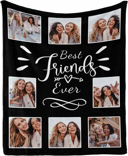 Miniatura 31 de Regalos de cumpleaños para mujeres, manta de amistad personalizada con tus fotos, manta personalizada con mis propias imágenes para hermanas