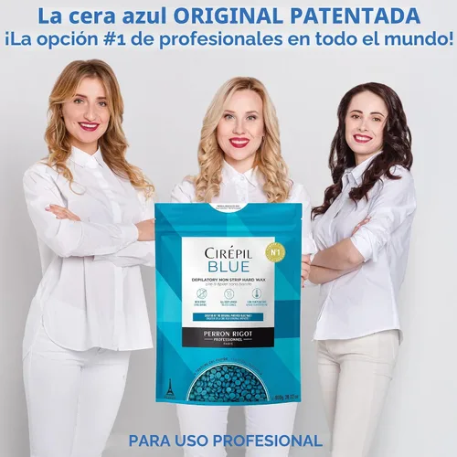 Miniatura 7 de Cirepil - Azul - Bolsa de 28.22 oz / 800g de Perlas de Cera Dura - Cera para Cara y Cuerpo, Sin Fragancia y Sin Tira Necesaria - Perfecta para Piel