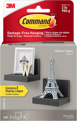 Miniatura 11 de Command Pantalla de repisos, cuarzo, 2 rebandas, 4 tiras de espuma medianas, decoran sin daños